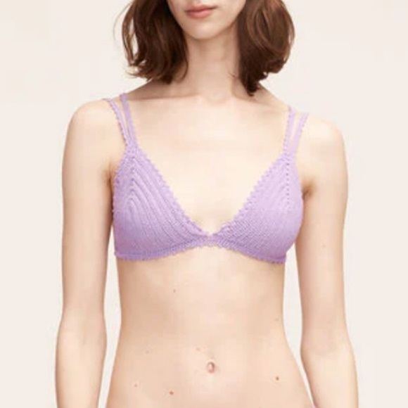 🆕 Rebecca Taylor Poolside Bralette in French Lavender - Picture 1 of 5